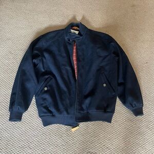 Orvis Dark Blue Wool Bomber Jacket